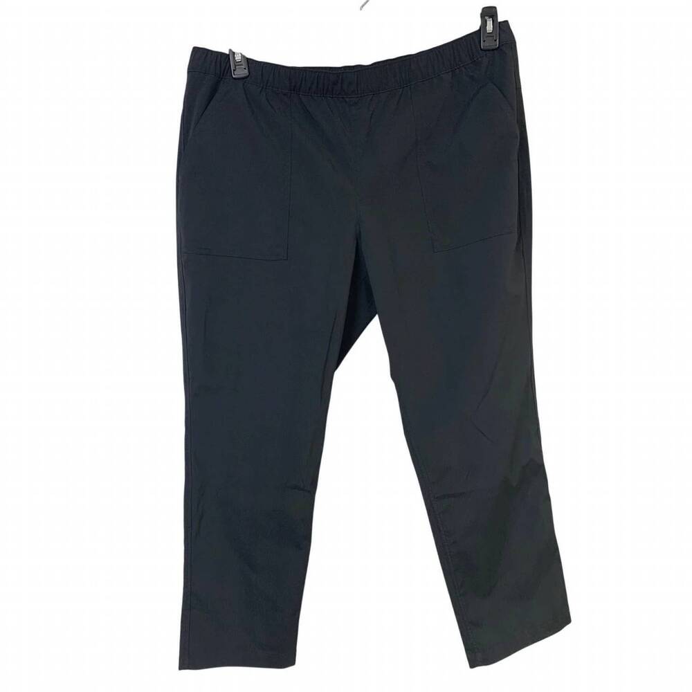 NEW EDDIE BAUER women's rainier ripstop upf50+ athletic outdoor pants in black